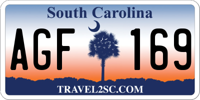 SC license plate AGF169