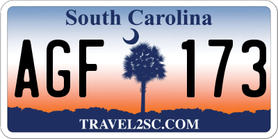 SC license plate AGF173