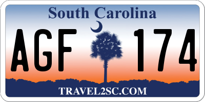 SC license plate AGF174