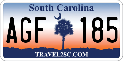 SC license plate AGF185