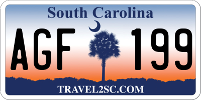 SC license plate AGF199