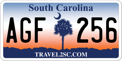 SC license plate AGF256