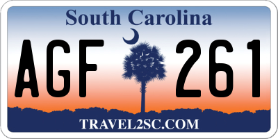 SC license plate AGF261