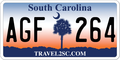 SC license plate AGF264