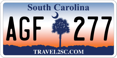 SC license plate AGF277