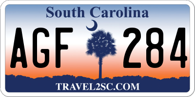 SC license plate AGF284
