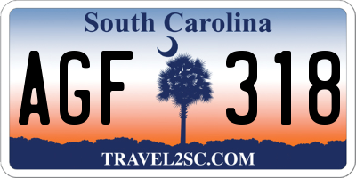 SC license plate AGF318