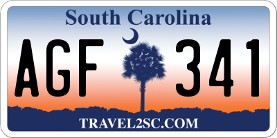 SC license plate AGF341