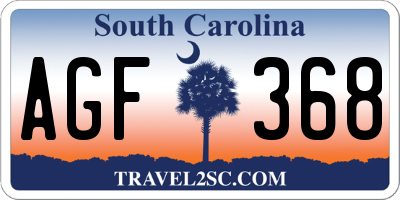 SC license plate AGF368