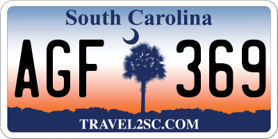 SC license plate AGF369