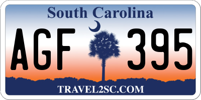 SC license plate AGF395