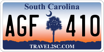 SC license plate AGF410