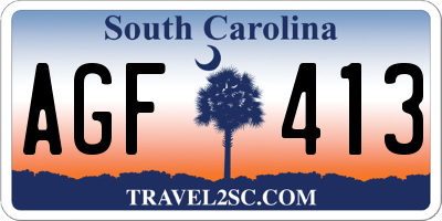 SC license plate AGF413