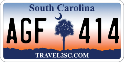 SC license plate AGF414