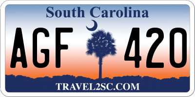 SC license plate AGF420