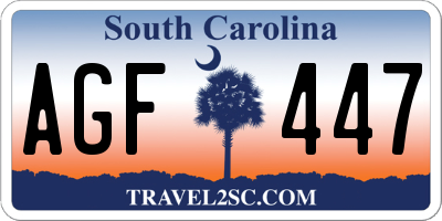 SC license plate AGF447