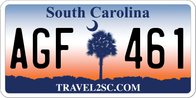 SC license plate AGF461