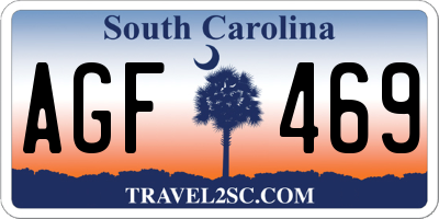 SC license plate AGF469