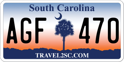 SC license plate AGF470