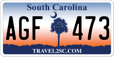 SC license plate AGF473