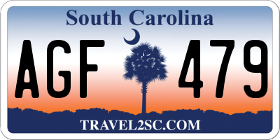 SC license plate AGF479