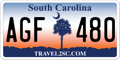 SC license plate AGF480