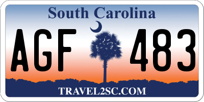 SC license plate AGF483