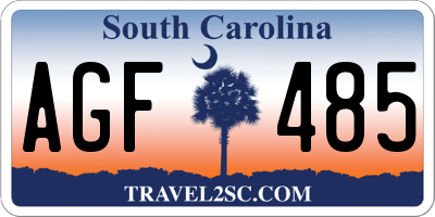 SC license plate AGF485