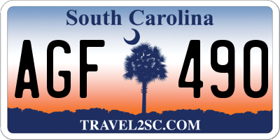SC license plate AGF490