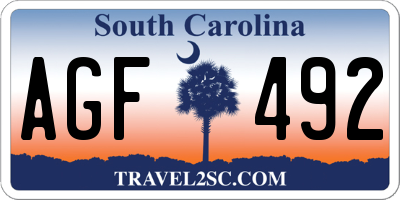 SC license plate AGF492