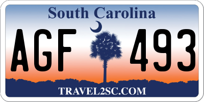 SC license plate AGF493