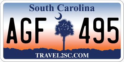 SC license plate AGF495