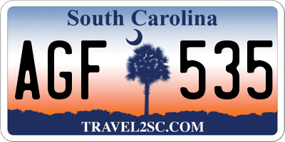 SC license plate AGF535
