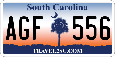 SC license plate AGF556