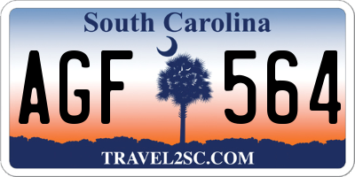 SC license plate AGF564