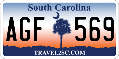 SC license plate AGF569