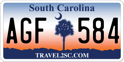SC license plate AGF584