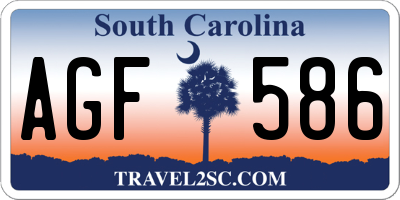 SC license plate AGF586