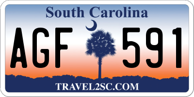 SC license plate AGF591