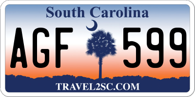 SC license plate AGF599