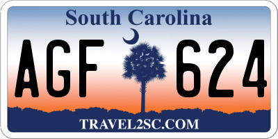 SC license plate AGF624
