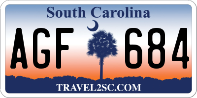 SC license plate AGF684