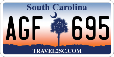 SC license plate AGF695