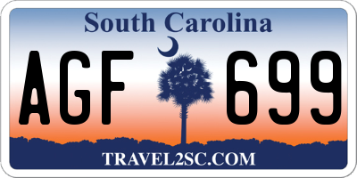 SC license plate AGF699