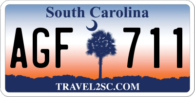 SC license plate AGF711