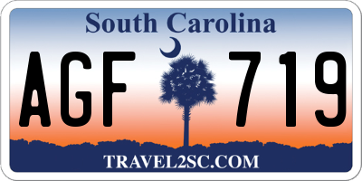SC license plate AGF719