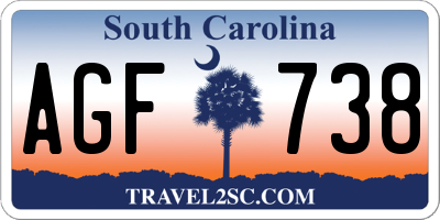 SC license plate AGF738