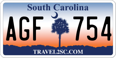 SC license plate AGF754