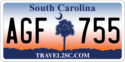SC license plate AGF755