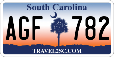SC license plate AGF782